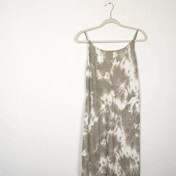 Thakoon Collective Green & White Tie Dye Scoop Back Maxi Dress Size 6 - Picture 3 of 12